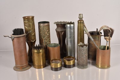 Lot 617 - A collection of Trench Art Shells