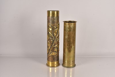Lot 622 - Two large Trench Art shells