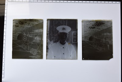 Lot 623 - A small collection of Military and Aviation Negative glass slides