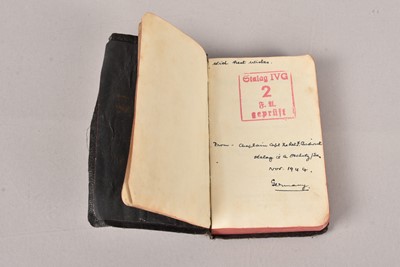 Lot 625 - A WWII pocket bible from Stalag IV-G