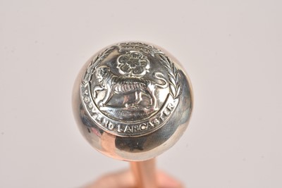 Lot 653 - A silver topped York and Lancashire Regiment Swagger Stick