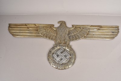 Lot 683 - A German Locomotive Alloy eagle and swastika plate