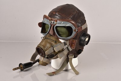 Lot 692 - A WWII Pilot's Helmet and Accessories