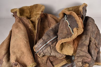 Lot 695 - Two War Period Brown Leather Flying Jackets