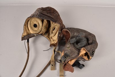 Lot 699 - Two WWII Period British Flying Helmets