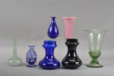 Lot 71 - A small collection of 19th century and later coloured glassware