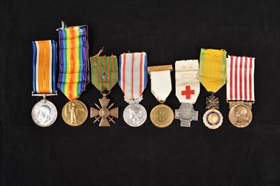 Lot 809 - A WWI British and French Nursing Medal group of eight