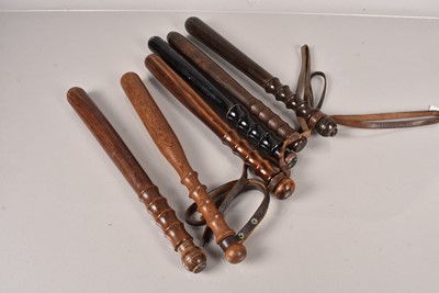 Lot 819 - Six wooden Police Truncheons