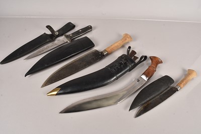 Lot 933 - A Middle Eastern Style Kukri knife