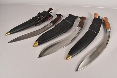 Lot 936 - Three Modern Kukri knives