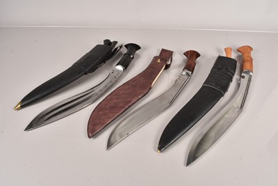 Lot 938 - Three Modern Kukri knives