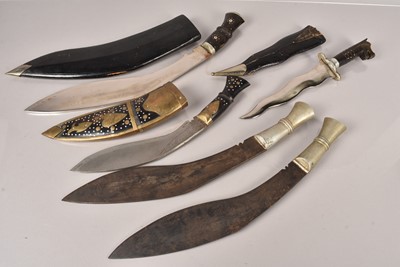 Lot 951 - Two WWI Period Kukri knives