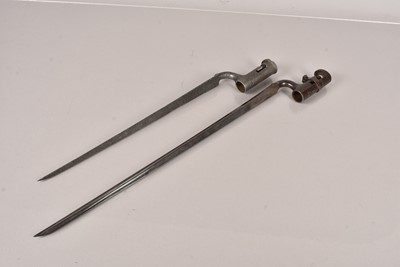 Lot 994 - A rare 1840s Land Transport Carbine Socket bayonet