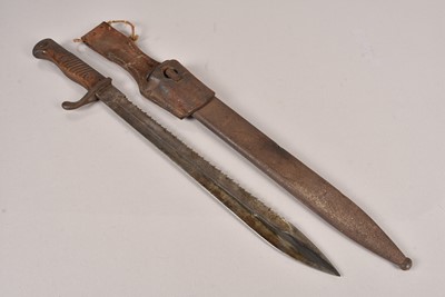 Lot 999 - A German Sawback Butcher bayonet