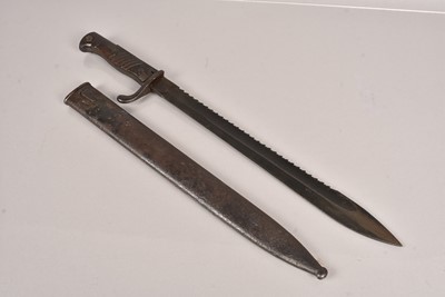 Lot 1002 - A German Sawback Bayonet by Simson & Co