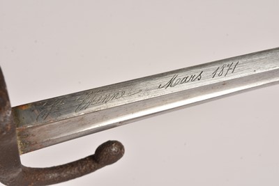 Lot 1006 - A French Chassepot bayonet and bayonet
