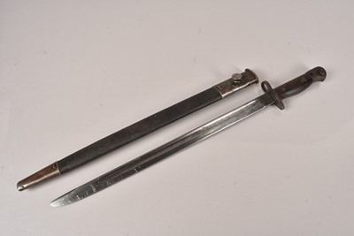 Lot 1009 - A 1907 Pattern GRI/RFI SMLE bayonet and scabbard