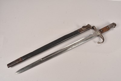 Lot 1011 - A Turkish 1890 Pattern Ottoman period bayonet and a scabbard