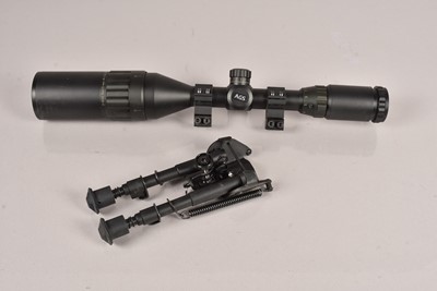 Lot 1050 - An AGS 3-9x50 Red/Green Mil-Dot AO Rifle scope