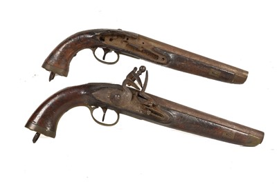 Lot 1061 - A pair of 19th Century Flintlock Pistols