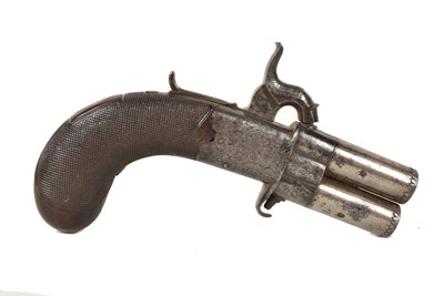 Lot 1066 - A Mid-19th Century Tomlinson of Thame Double Barrel 'Turn Over' pistol