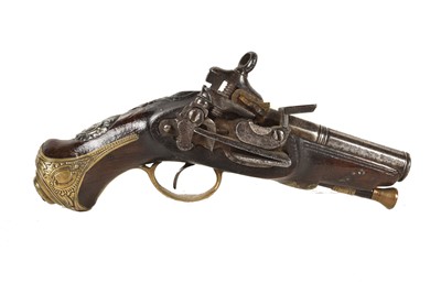 Lot 1069 - A 19th Century Flintlock boot/belt pistol