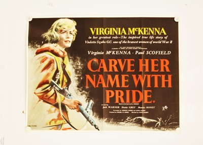 Lot 420 - Carve Her Name With Pride (1958) Quad Poster