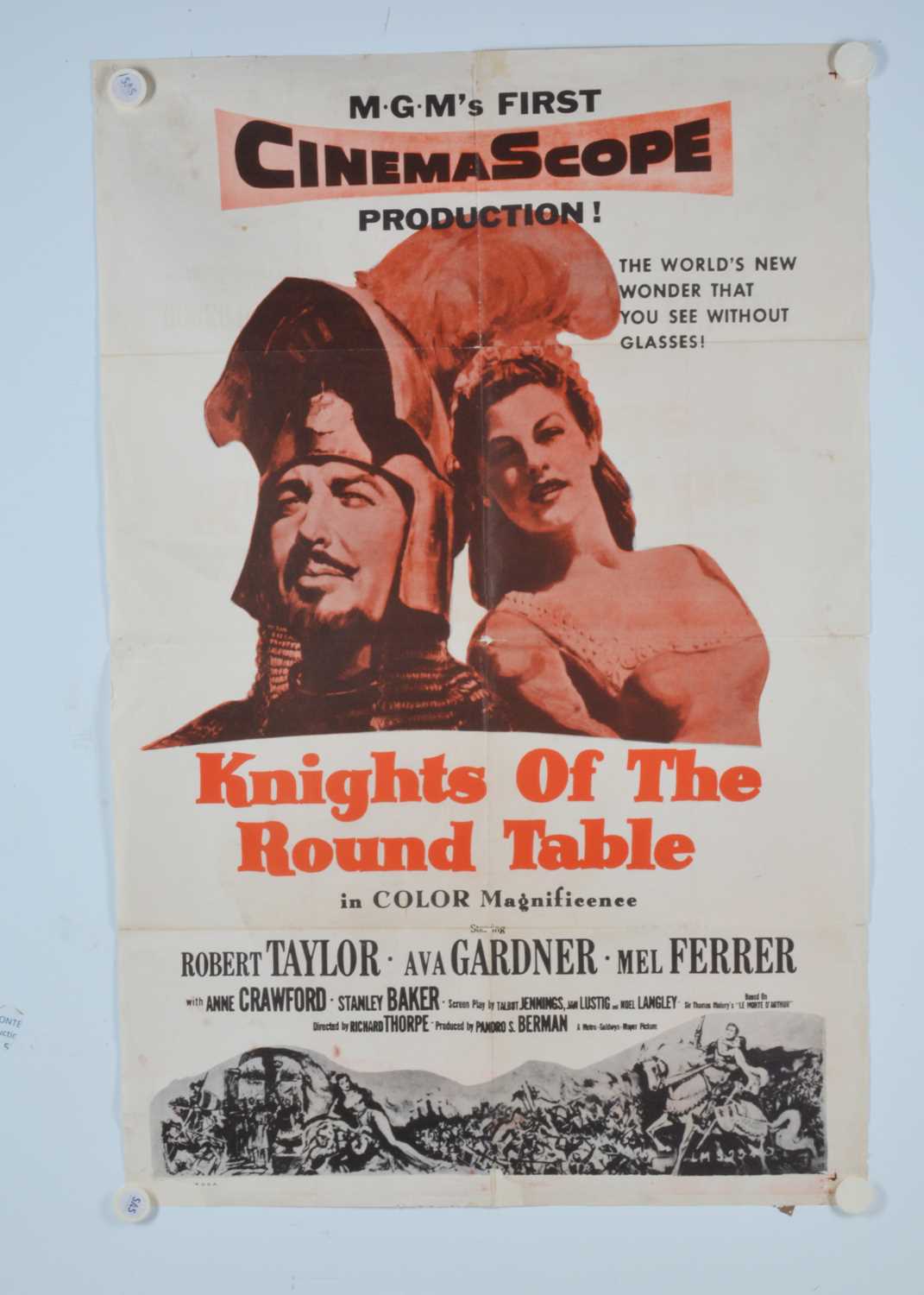 Lot 455 - Knights of The Round Table (1953) One Sheet poster