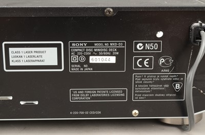 Lot 568 - Sony CD Minidisc Player