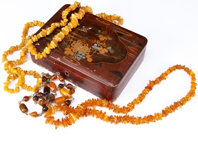 Lot 29 - A collection of amber necklaces