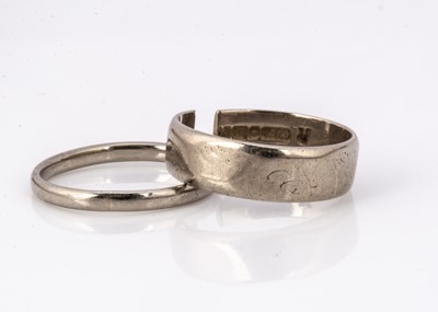 Lot 58 - Two white gold wedding bands