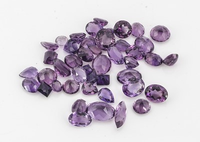 Lot 192 - A collection of loose amethyst gems