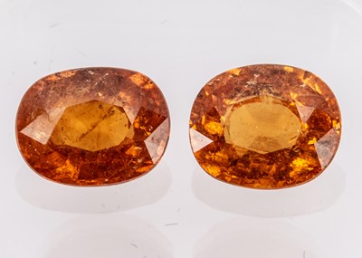 Lot 310 - Two certificated Tangerine Garnets 