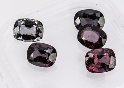 Lot 315 - Five certificated Burmese Spinels