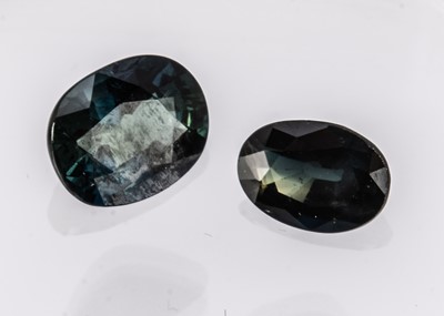 Lot 325 - Two certificated Nigerian Blue Sapphires