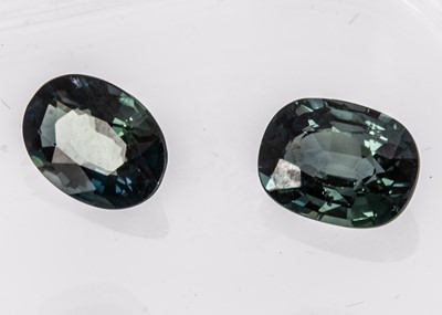 Lot 331 - Two certificated Nigerian Blue Sapphires