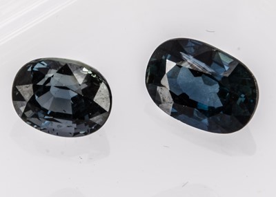 Lot 333 - Two certificated Nigerian Blue Sapphires