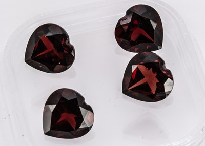 Lot 347 - Four certificated Natural Red Garnets