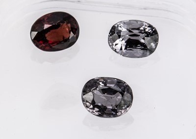 Lot 361 - Three certificated Burmese Spinels