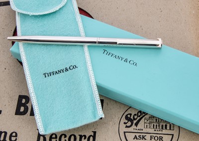 Lot 371 - A modern silver biro from Tiffany & Co