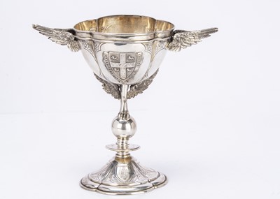 Lot 389 - A mid Victorian silver presentation trophy