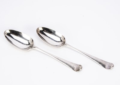 Lot 418 - A pair of George III silver spoons