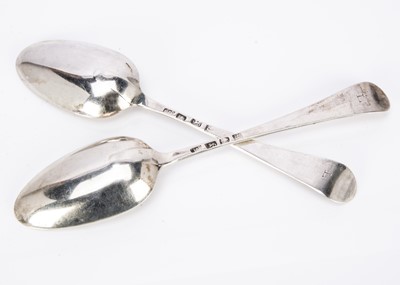 Lot 418 - A pair of George III silver spoons