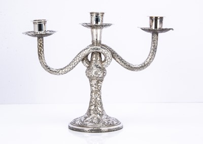 Lot 426 - A vintage Far Eastern candelabra