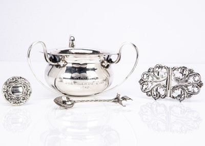 Lot 433 - A damaged early George V silver trophy cup and three other items