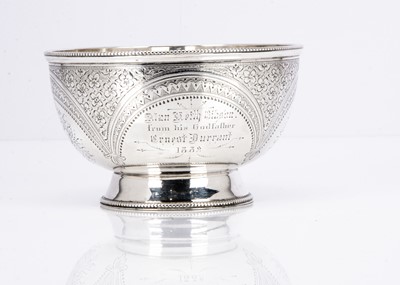 Lot 434 - A Victorian silver Christening bowl by WE