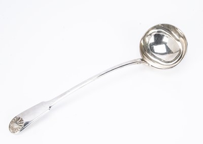 Lot 444 - A Victorian silver soup ladle by George Wintle