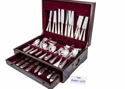 Lot 445 - A modern canteen of cutlery for six by Osbourne