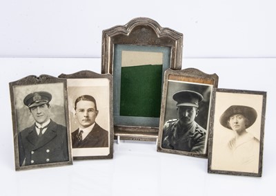 Lot 470 - Five early 20th century silver mounted photograph frames