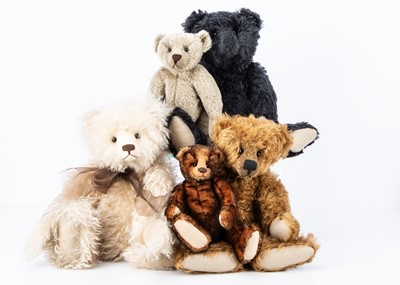 Lot 35 - Five Ticklepenny Bears artist teddy bears